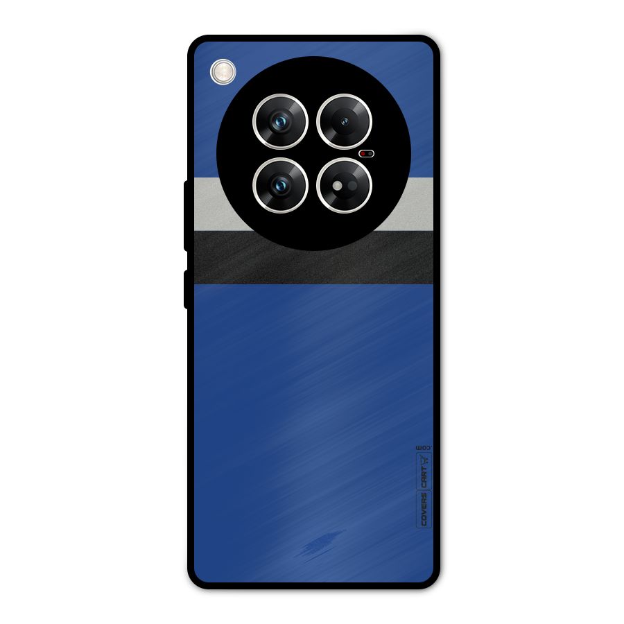 Grey Black Strips Metal Back Case for Infinix Zero 40 5G