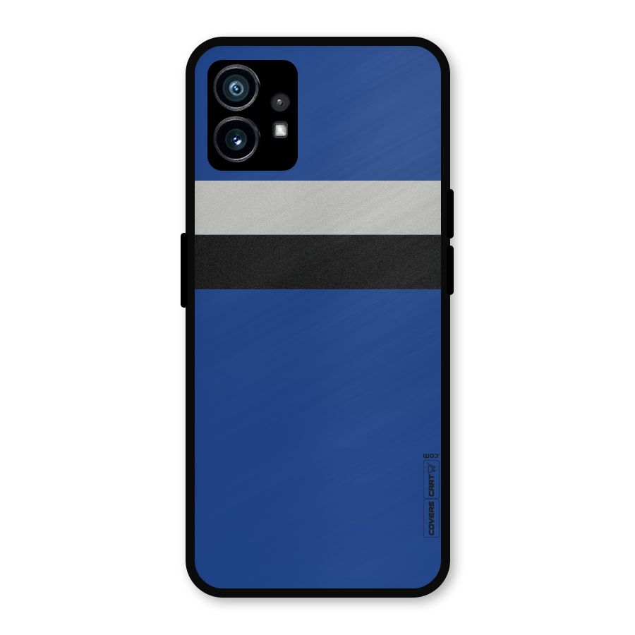 Grey Black Strips Metal Back Case for Nothing Phone 1