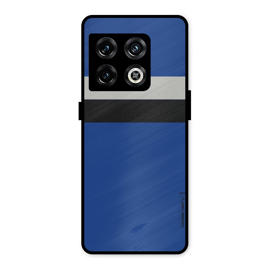 Grey Black Strips Metal Back Case for OnePlus 10 Pro 5G
