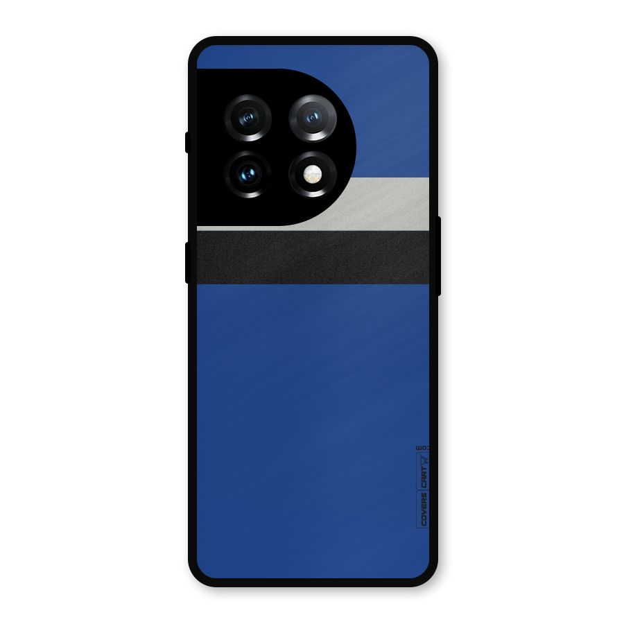 Grey Black Strips Metal Back Case for OnePlus 11