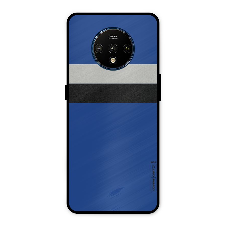 Grey Black Strips Metal Back Case for OnePlus 7T