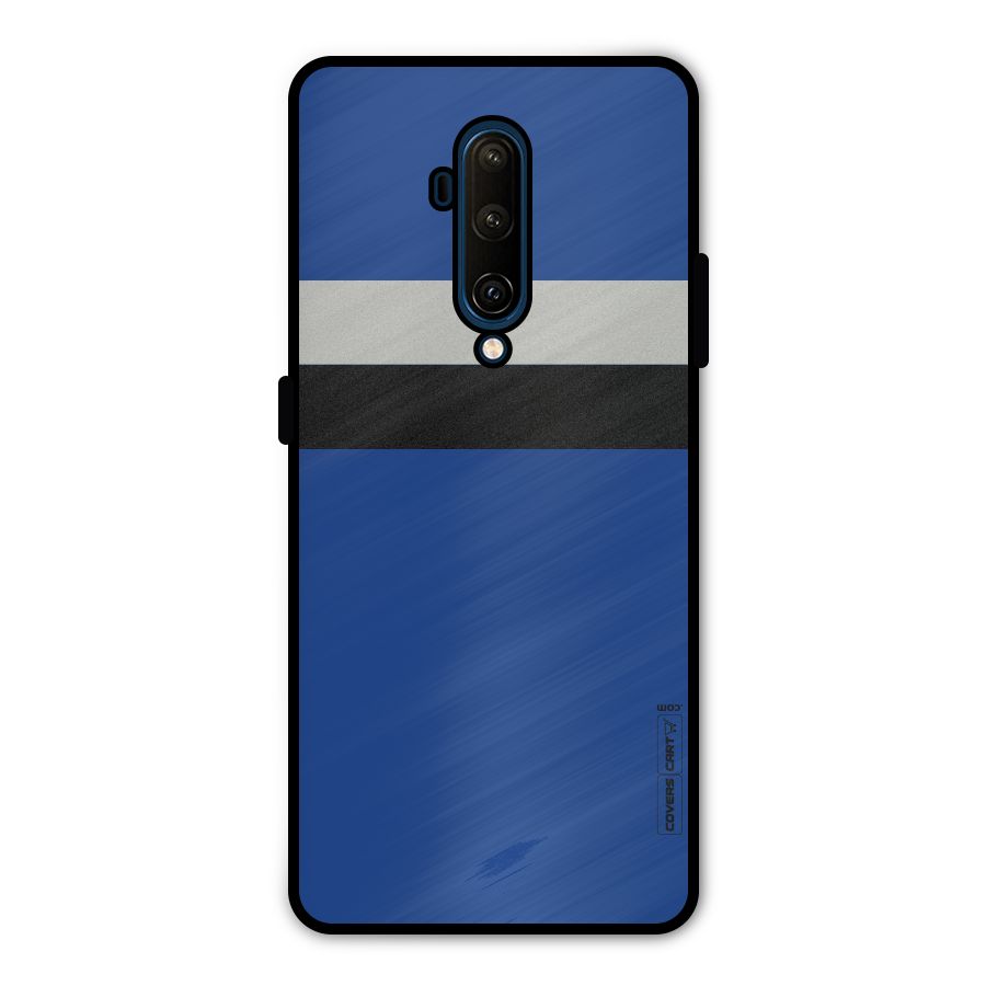 Grey Black Strips Metal Back Case for OnePlus 7T Pro