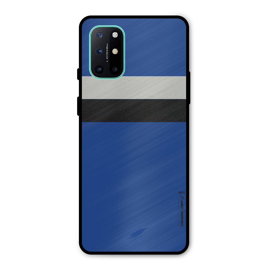 Grey Black Strips Metal Back Case for OnePlus 8T