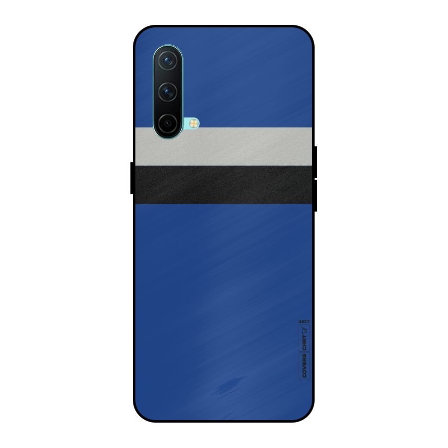 Grey Black Strips Metal Back Case for OnePlus Nord CE 5G