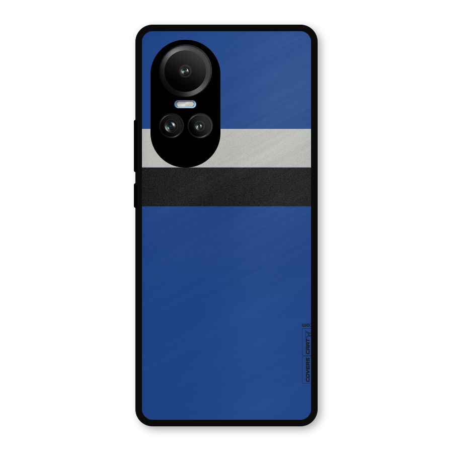 Grey Black Strips Metal Back Case for Oppo Reno10 Pro