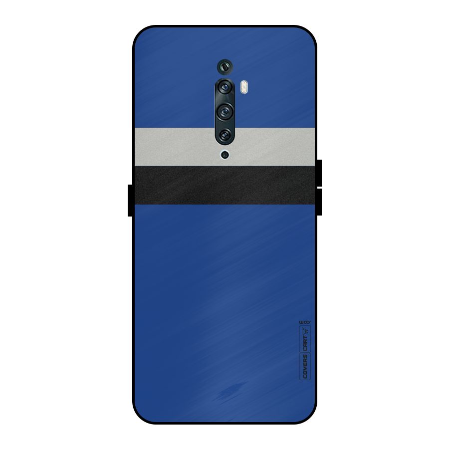 Grey Black Strips Metal Back Case for Oppo Reno2 Z