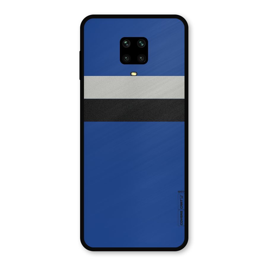 Grey Black Strips Metal Back Case for Poco M2 Pro