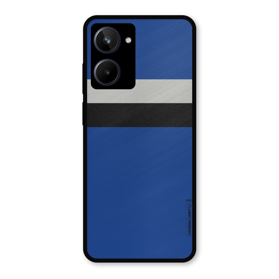 Grey Black Strips Metal Back Case for Realme 10
