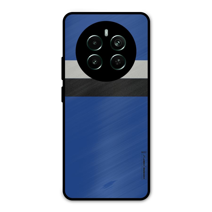 Grey Black Strips Metal Back Case for Realme 12 Pro Plus