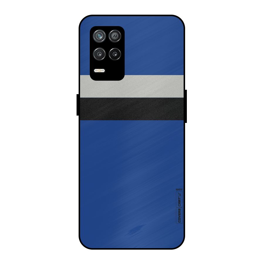 Grey Black Strips Metal Back Case for Realme 8 5G