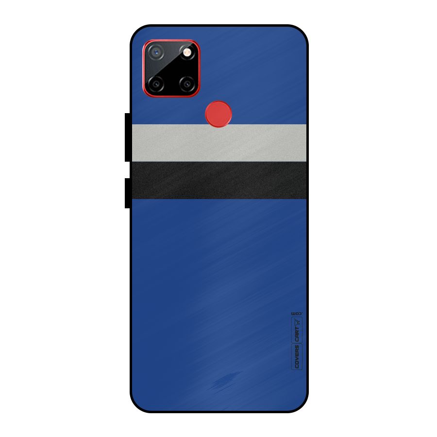 Grey Black Strips Metal Back Case for Realme C12