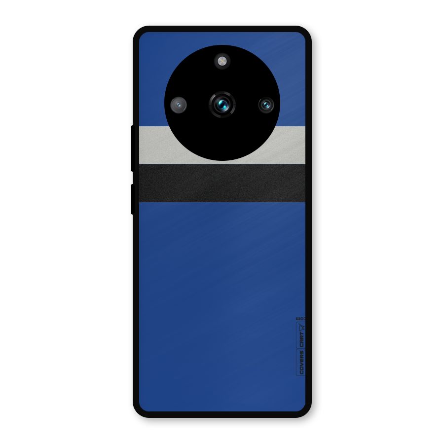 Grey Black Strips Metal Back Case for Realme Narzo 60 Pro