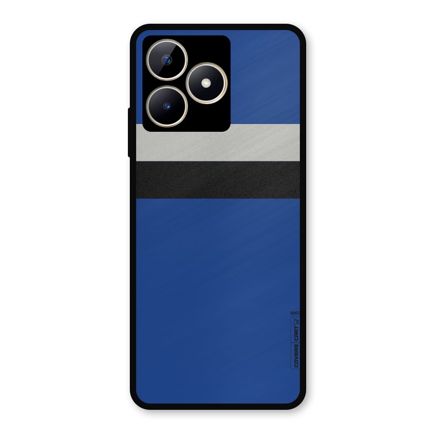 Grey Black Strips Metal Back Case for Realme Narzo N53
