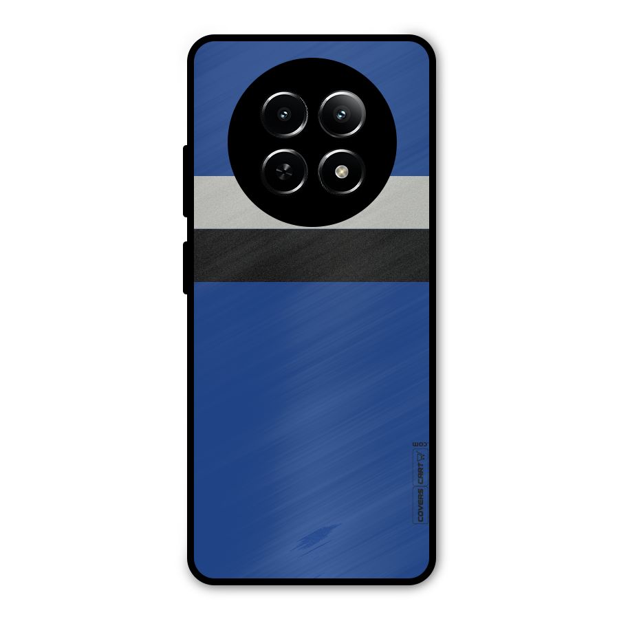 Grey Black Strips Metal Back Case for Realme Narzo N65