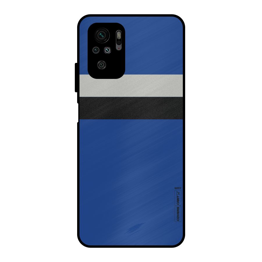Grey Black Strips Metal Back Case for Redmi Note 10S