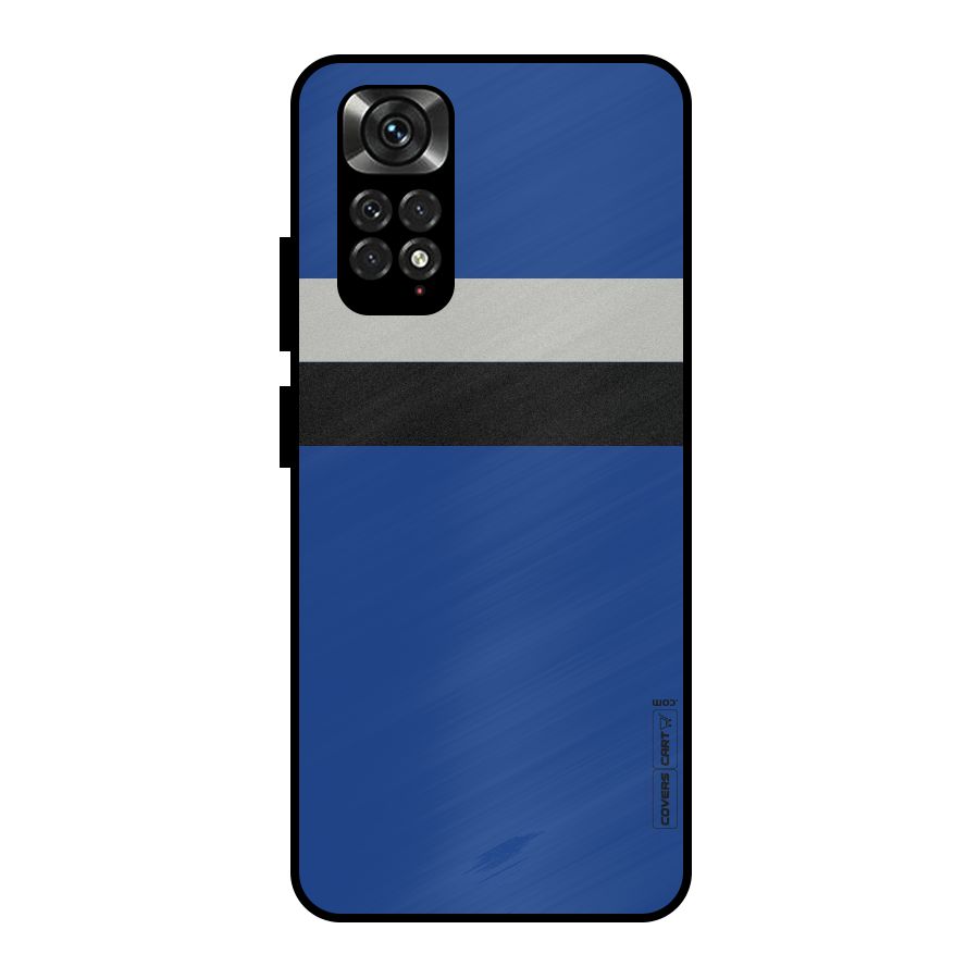 Grey Black Strips Metal Back Case for Redmi Note 11 Pro