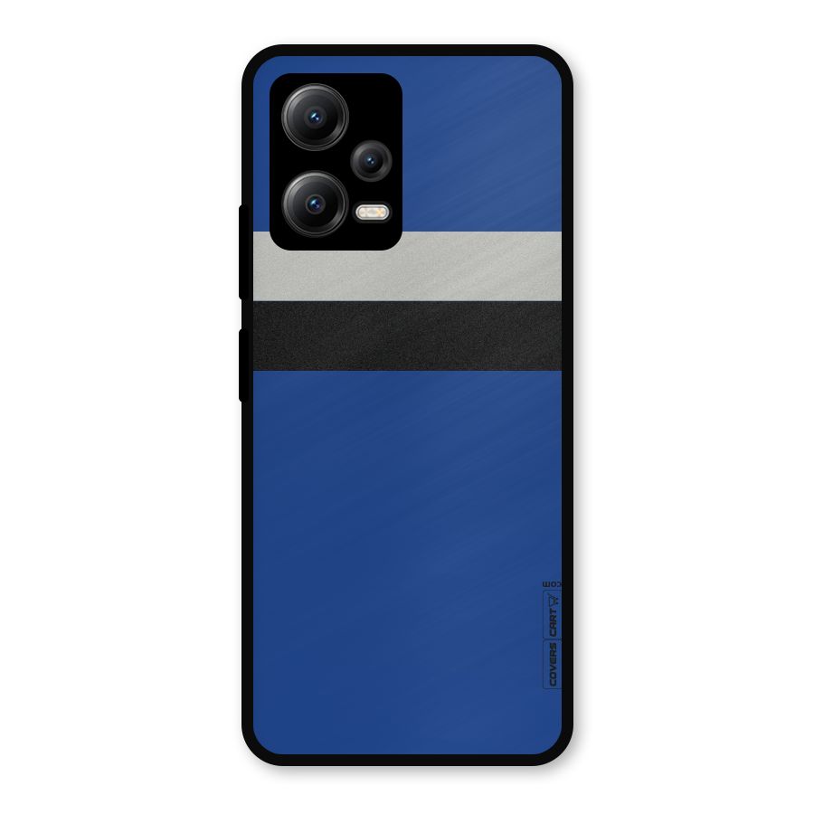 Grey Black Strips Metal Back Case for Redmi Note 12 5G