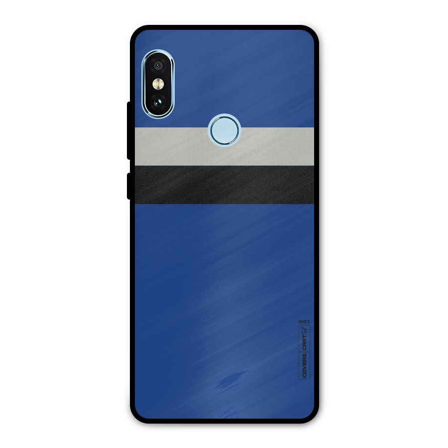 Grey Black Strips Metal Back Case for Redmi Note 5 Pro