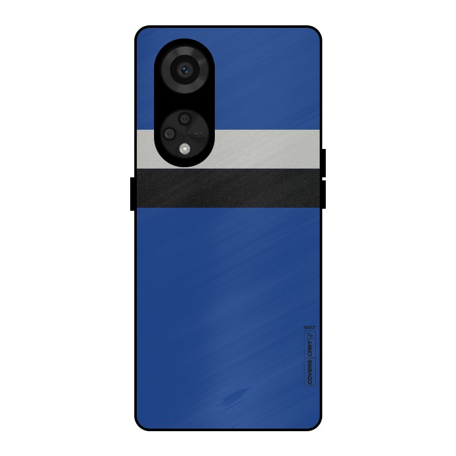 Grey Black Strips Metal Back Case for Reno8 T 5G