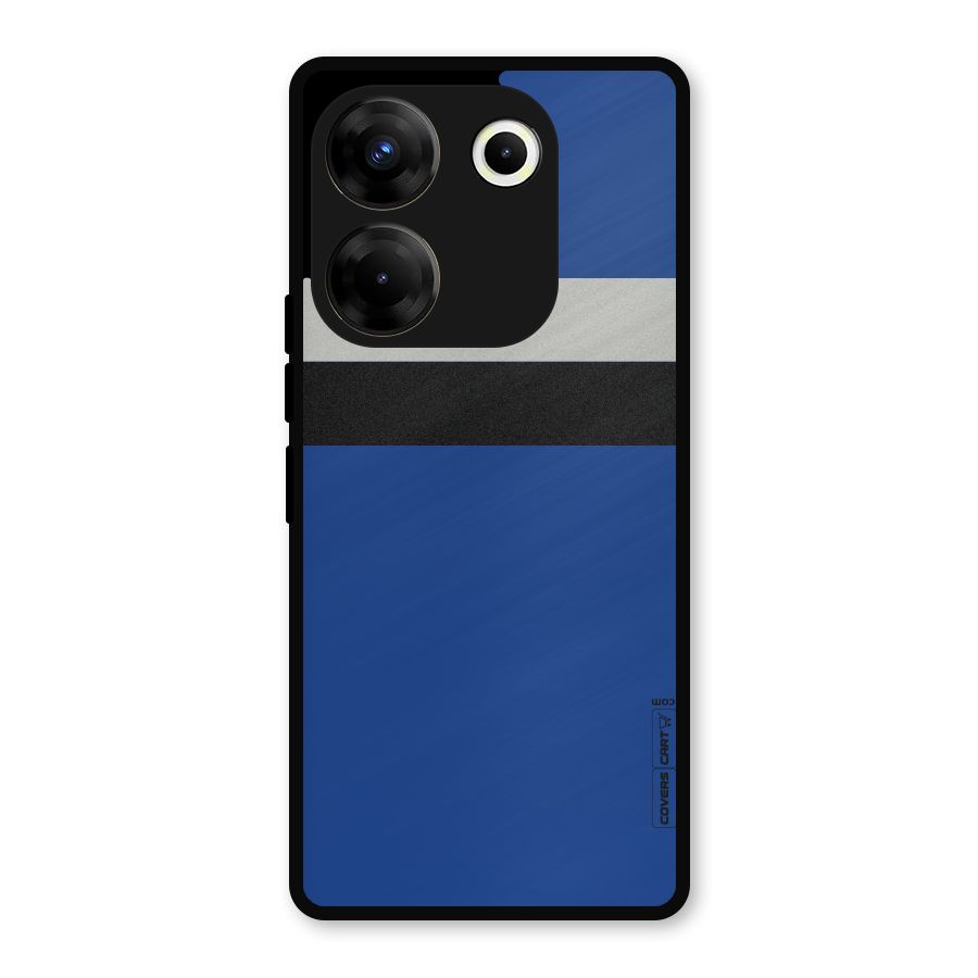 Grey Black Strips Metal Back Case for Tecno Camon 20 Pro