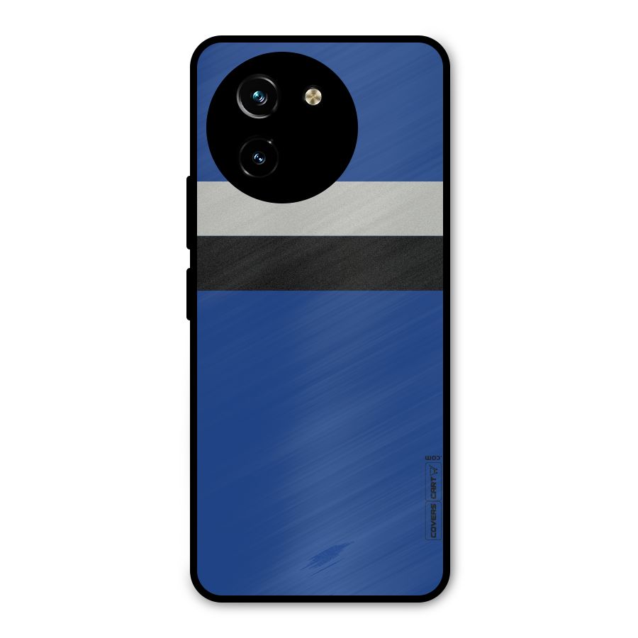 Grey Black Strips Metal Back Case for Vivo T3x