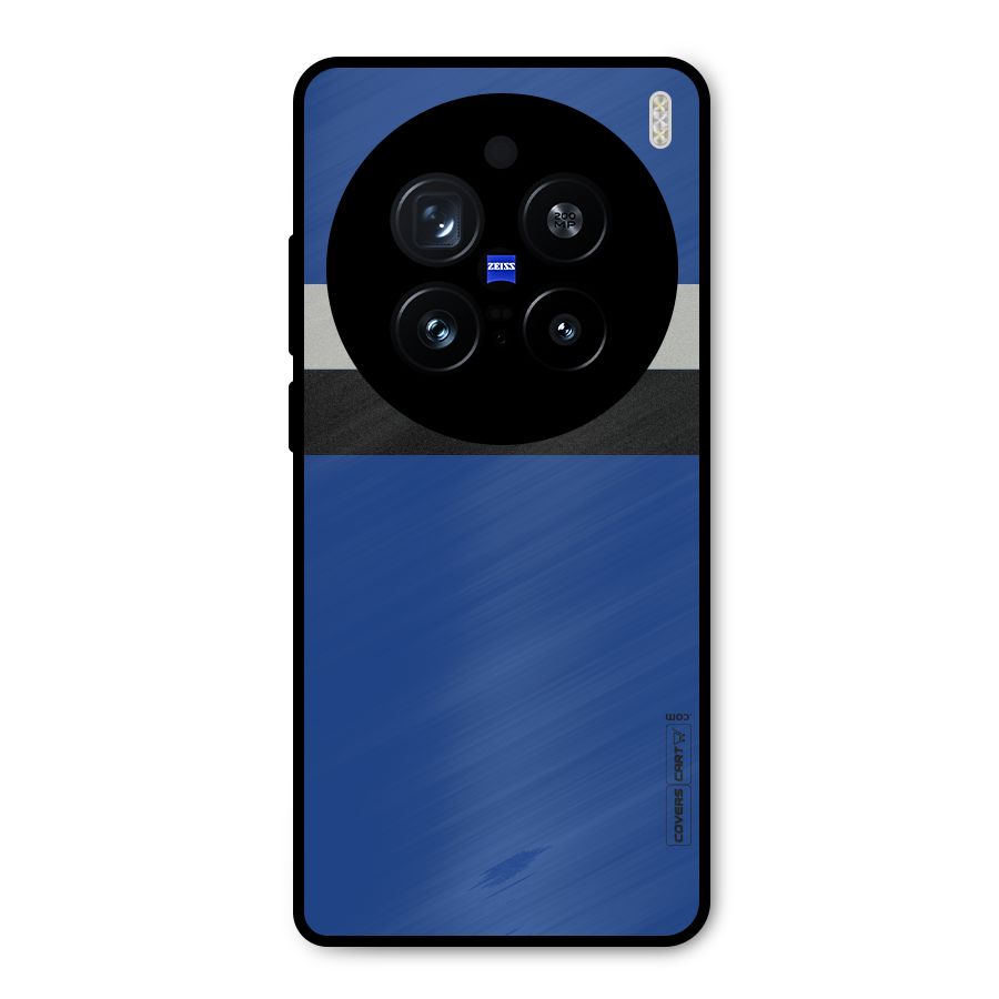 Grey Black Strips Metal Back Case for Vivo X200 Pro