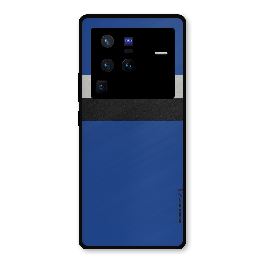 Grey Black Strips Metal Back Case for Vivo X80 Pro