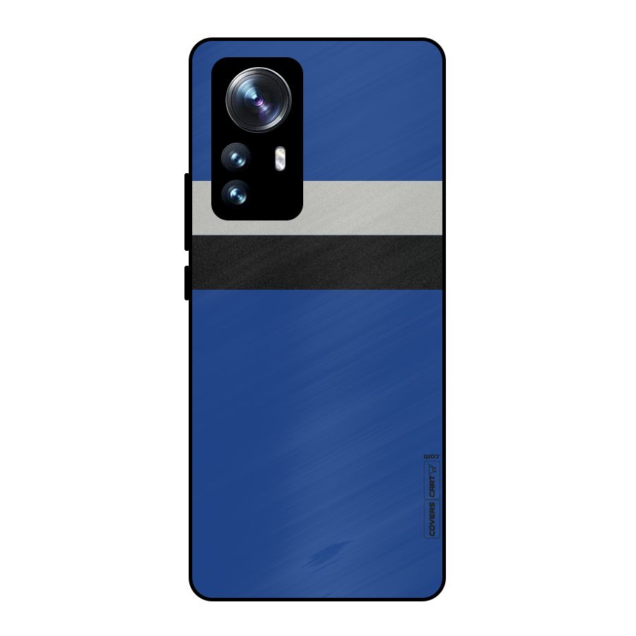 Grey Black Strips Metal Back Case for Xiaomi 12 Pro