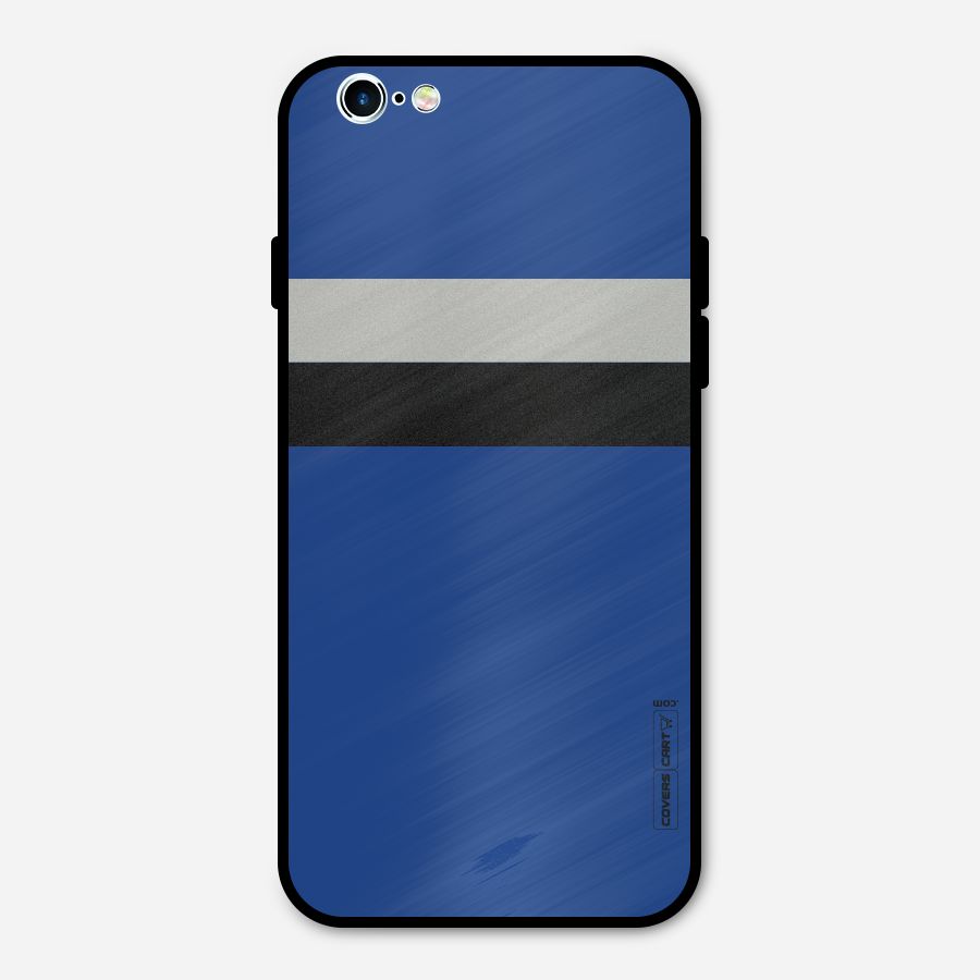 Grey Black Strips Metal Back Case for iPhone 6 6s