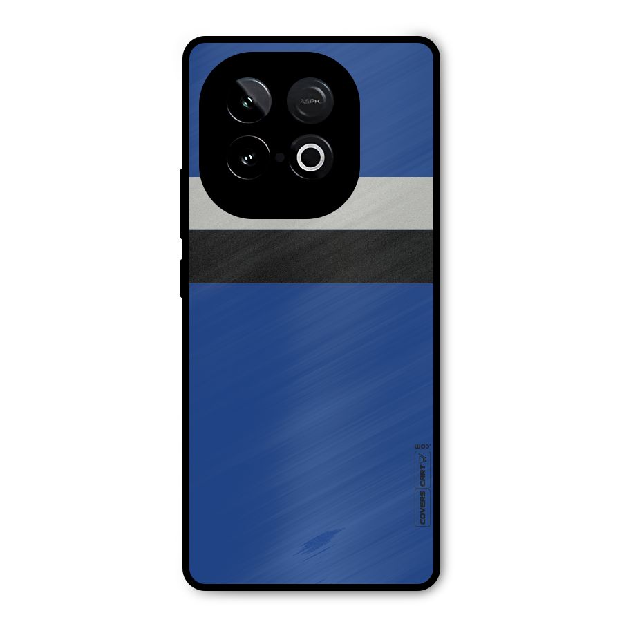 Grey Black Strips Metal Back Case for iQOO Neo 10