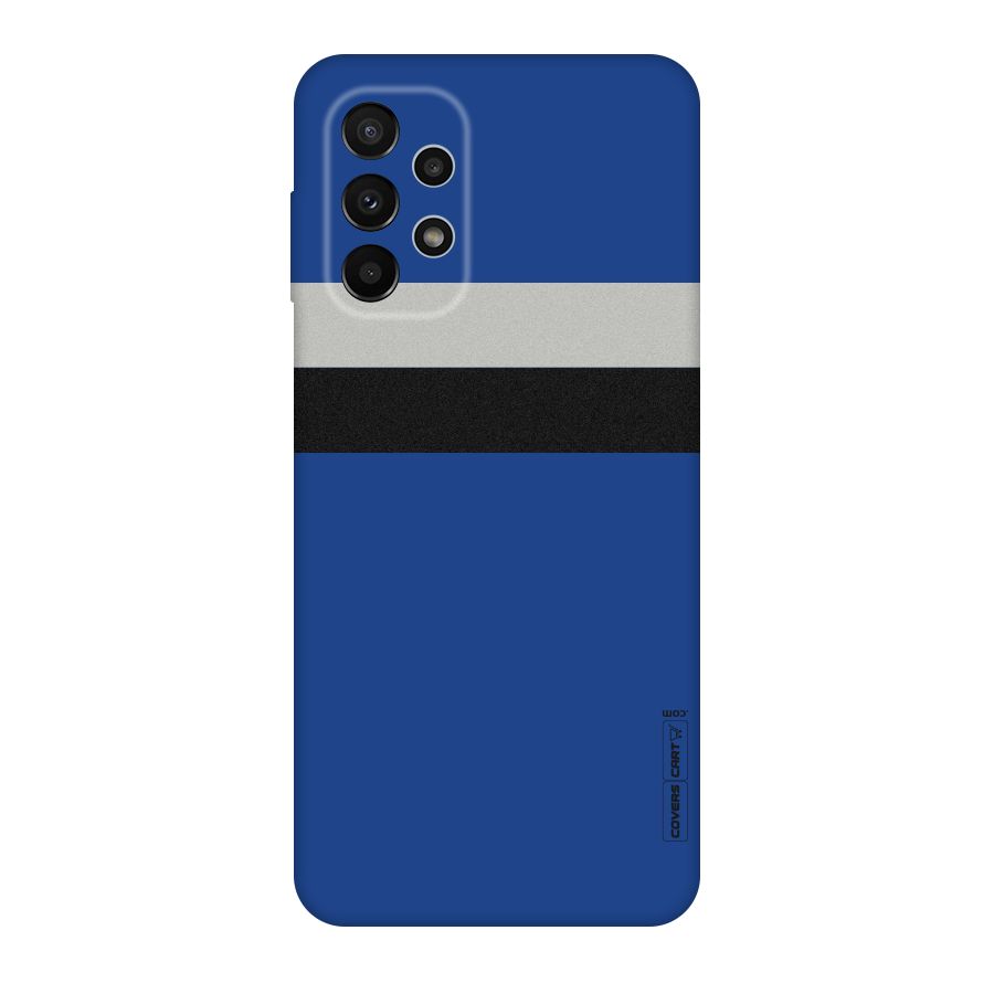 Grey Black Strips Original Polycarbonate Back Case for Galaxy A23
