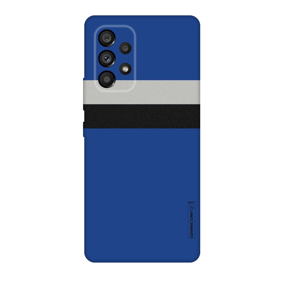 Grey Black Strips Original Polycarbonate Back Case for Galaxy A53 5G