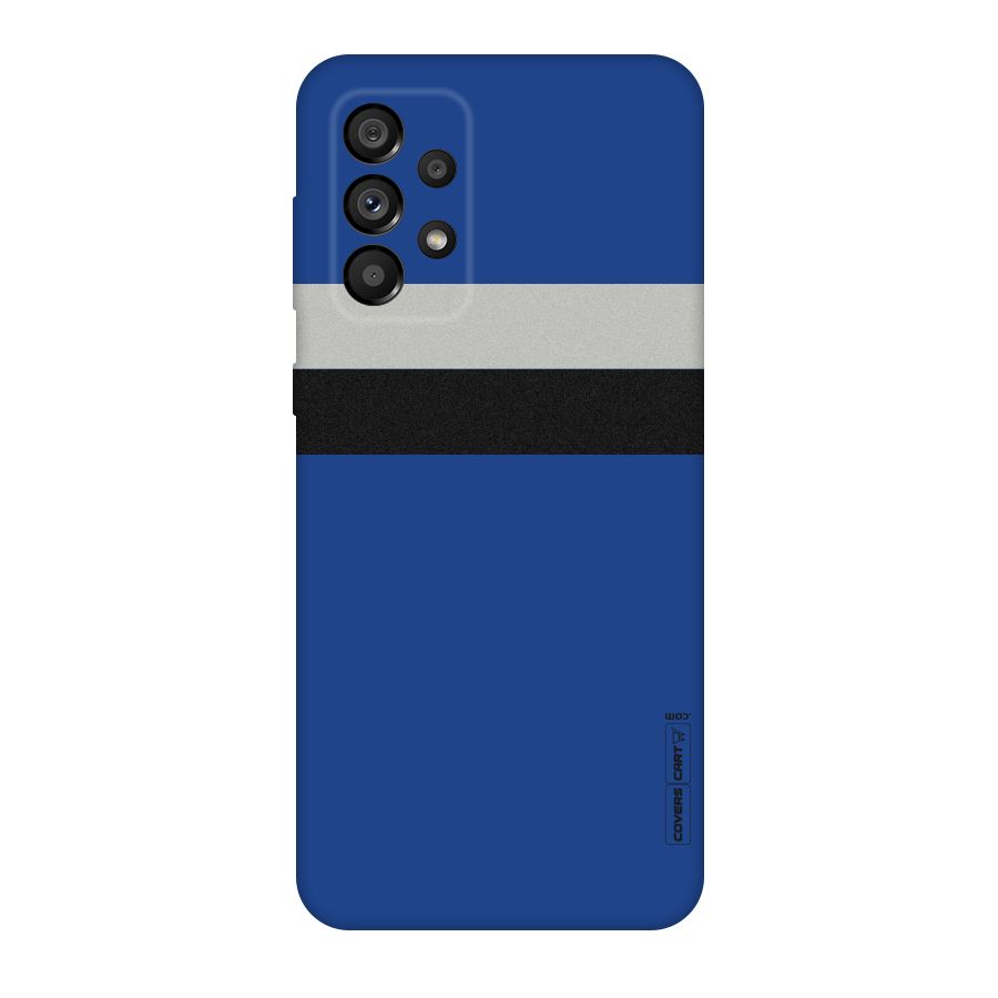 Grey Black Strips Original Polycarbonate Back Case for Galaxy A73 5G