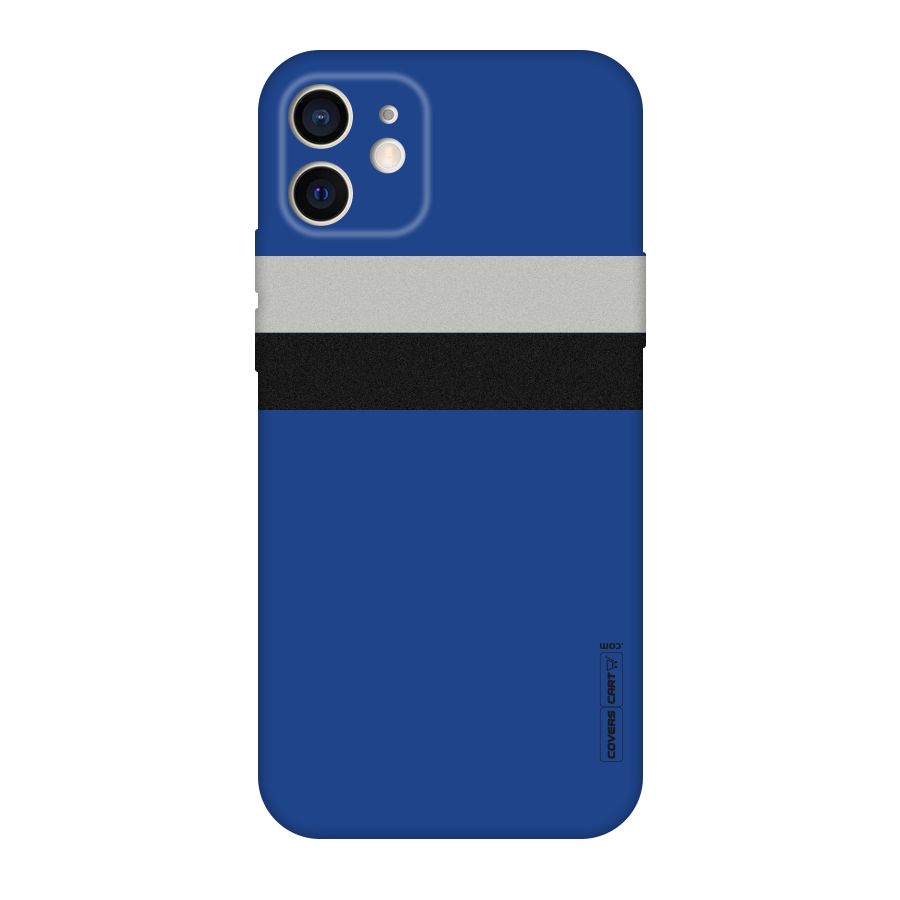 Grey Black Strips Original Polycarbonate Back Case for iPhone 12