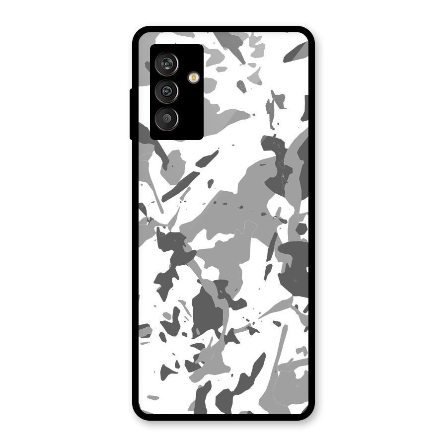 Grey Camouflage Army Glass Back Case for Galaxy M13