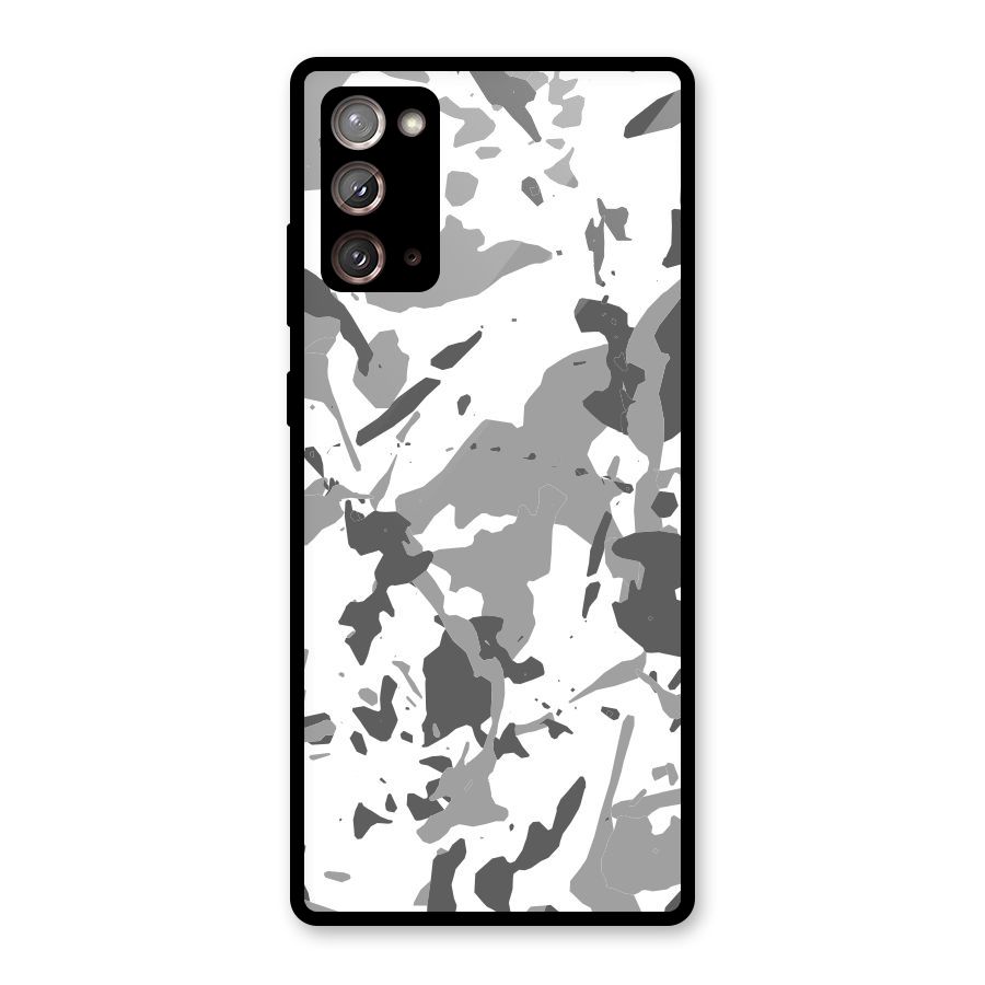 Grey Camouflage Army Glass Back Case for Galaxy Note 20