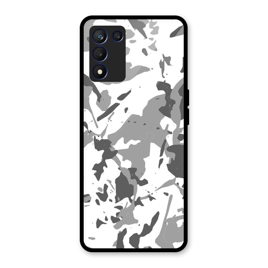 Grey Camouflage Army Glass Back Case for Realme 9 5G Speed