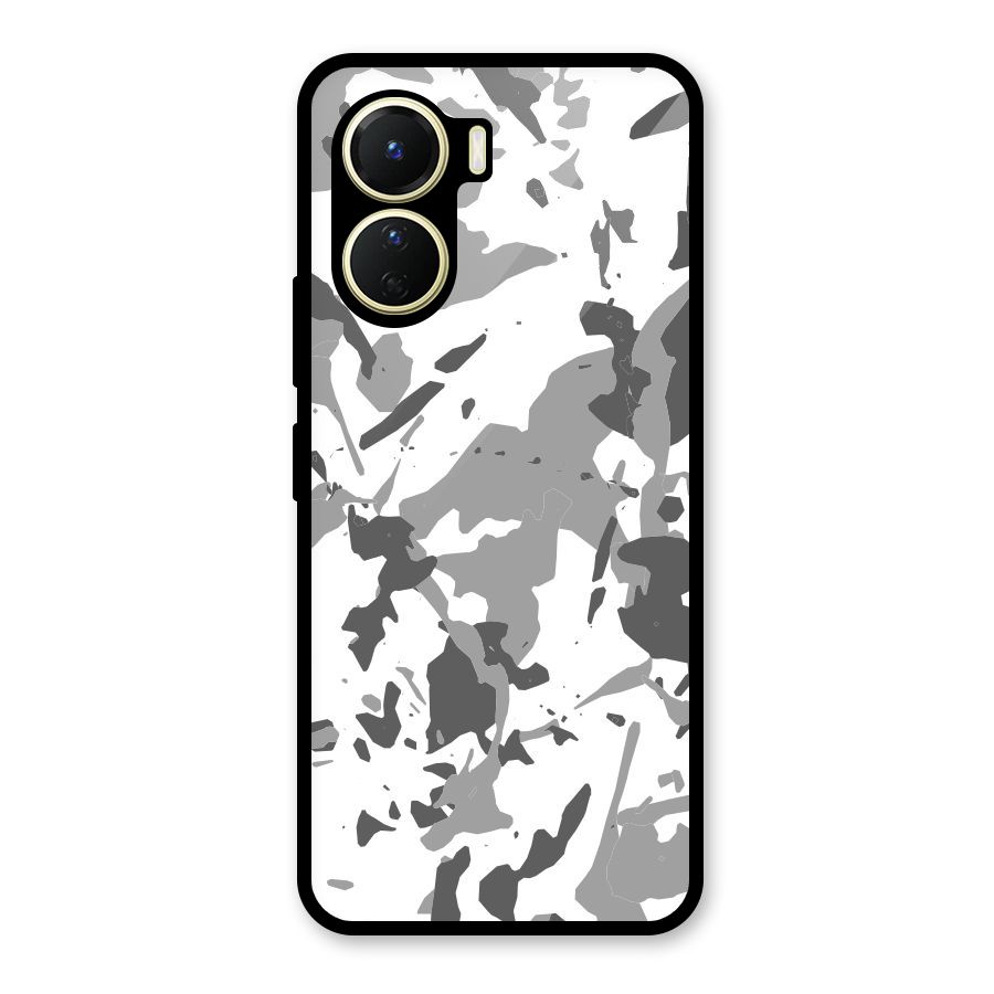 Grey Camouflage Army Glass Back Case for Vivo Y56