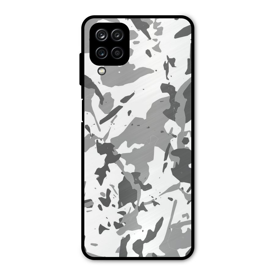 Grey Camouflage Army Metal Back Case for Galaxy A12