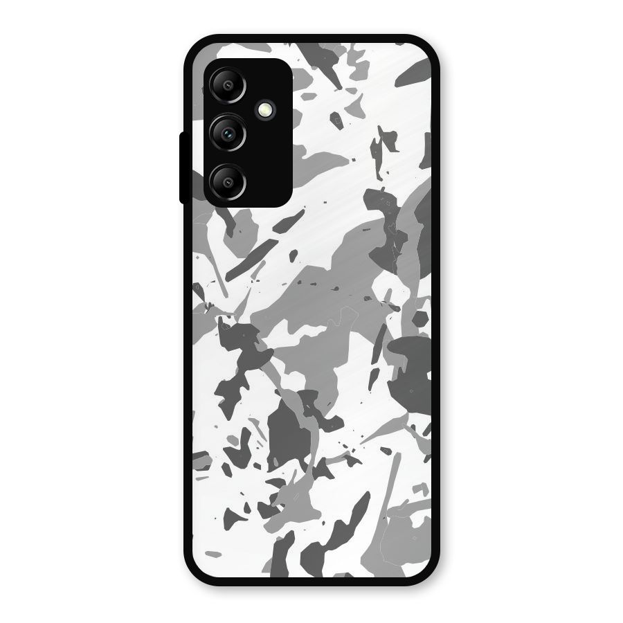 Grey Camouflage Army Metal Back Case for Galaxy A14 5G