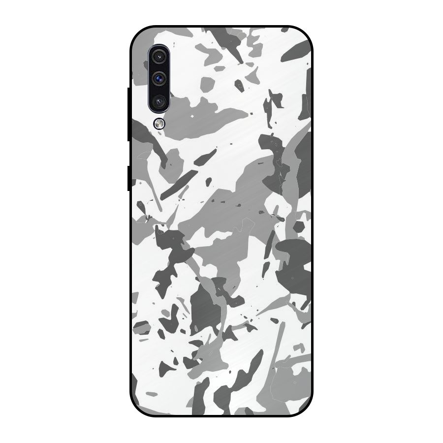 Grey Camouflage Army Metal Back Case for Galaxy A30s