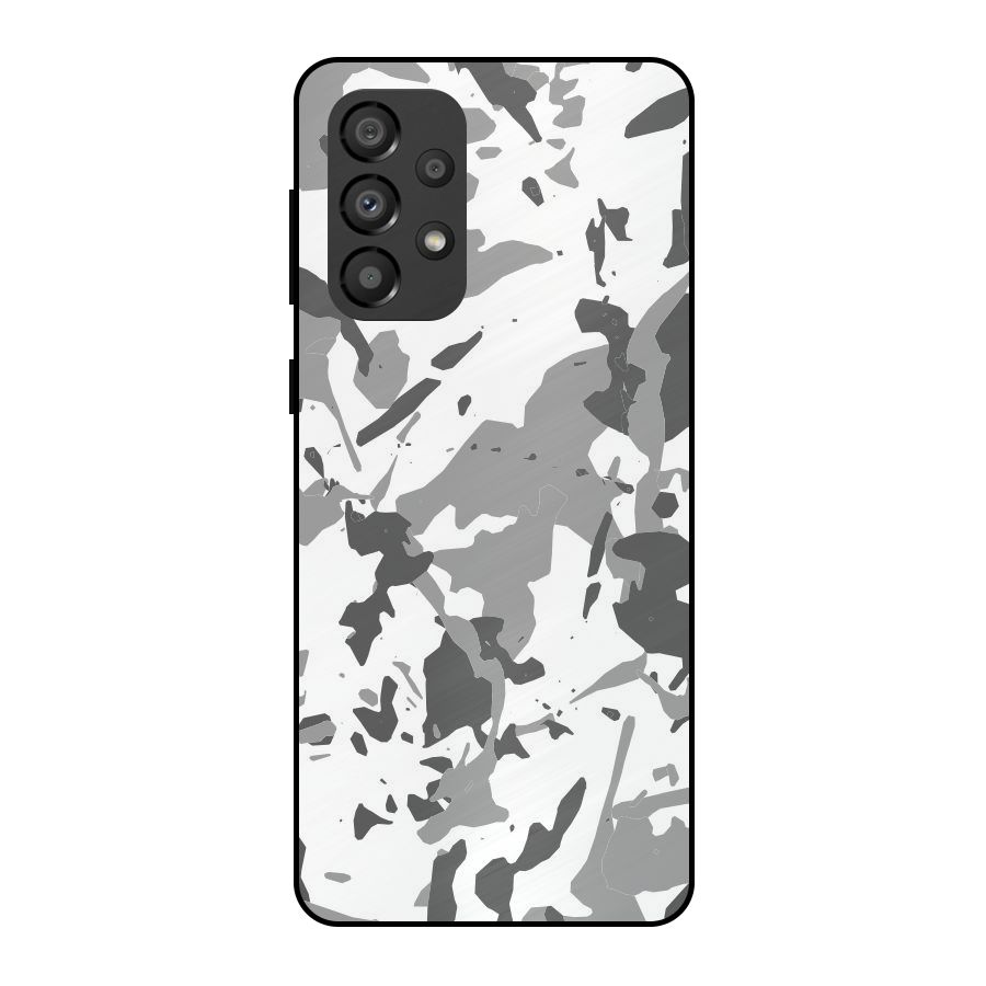 Grey Camouflage Army Metal Back Case for Galaxy A33 5G