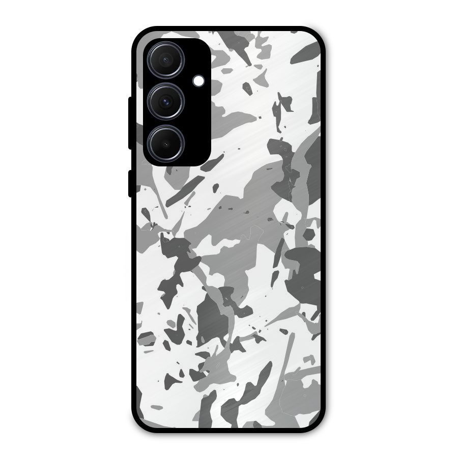 Grey Camouflage Army Metal Back Case for Galaxy A35