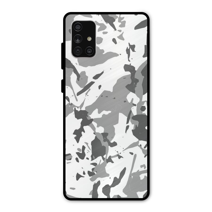 Grey Camouflage Army Metal Back Case for Galaxy A71