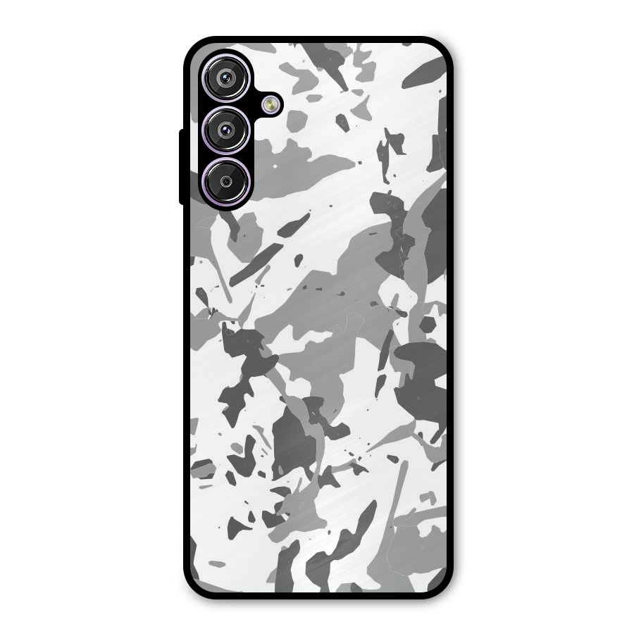 Grey Camouflage Army Metal Back Case for Galaxy F15