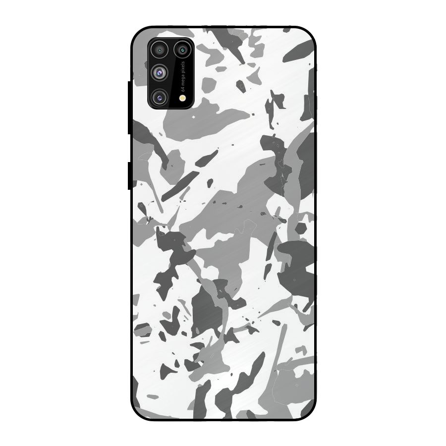 Grey Camouflage Army Metal Back Case for Galaxy F41