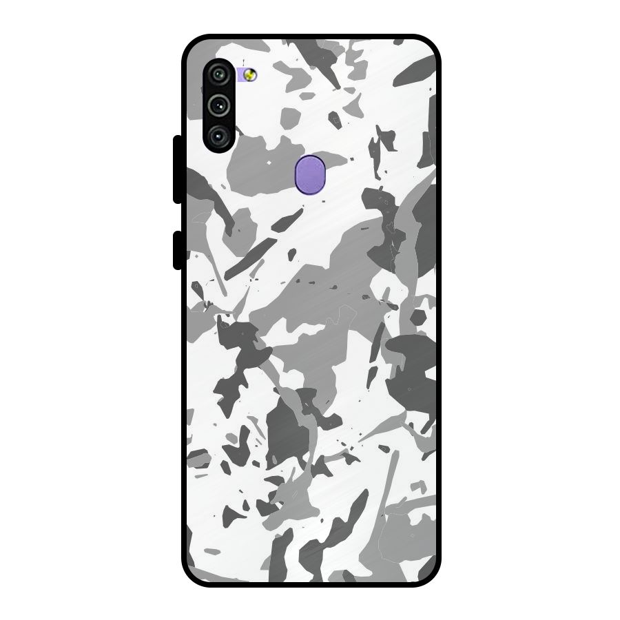 Grey Camouflage Army Metal Back Case for Galaxy M11