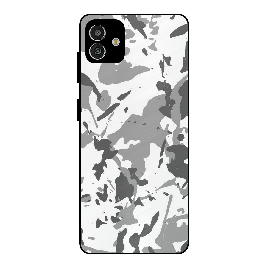Grey Camouflage Army Metal Back Case for Galaxy M13 5G