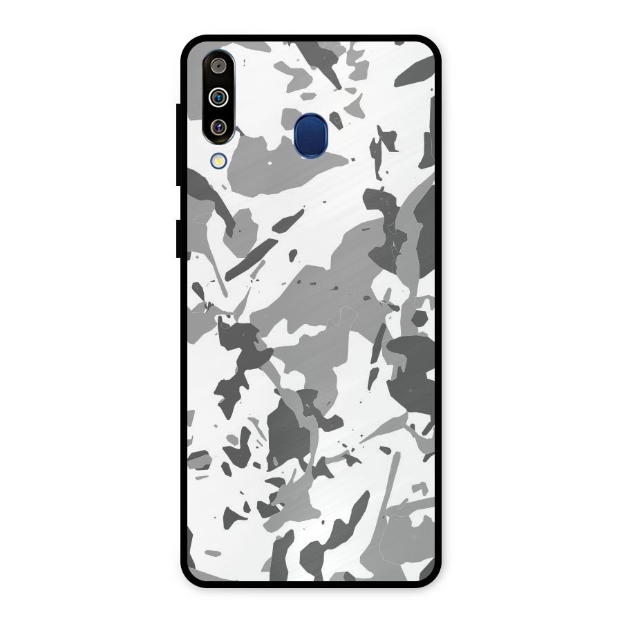 Grey Camouflage Army Metal Back Case for Galaxy M30