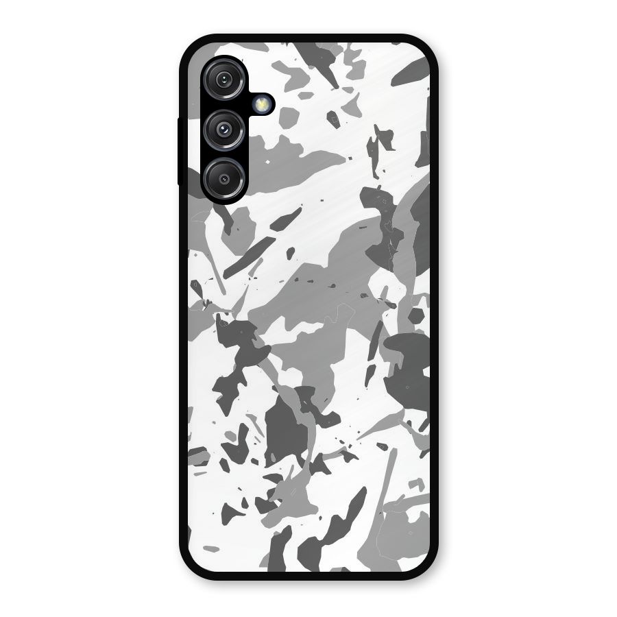 Grey Camouflage Army Metal Back Case for Galaxy M34 5G